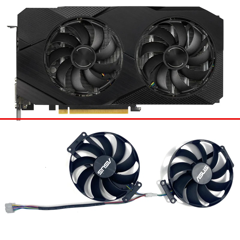 

Cooling FDC10H12S9-C T129215BU 6PIN RTX 2060 Super GPU Fan For ASUS GTX 1660 1660Ti Dual EVO OC RTX2070 Graphics Card Cooler Fan