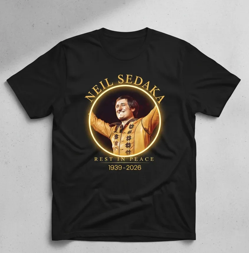 Hot New remembering Neil Sedaka Tee Tribute Shirt Memorial Tee S-5XL