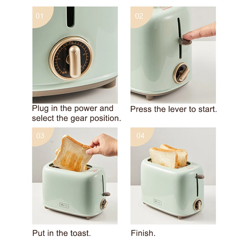 220V Electric Mini Double Oven Bread Toaster Multifunctional Sandwich & Waffle Maker Hot Air Convection Heated Bread Cooker