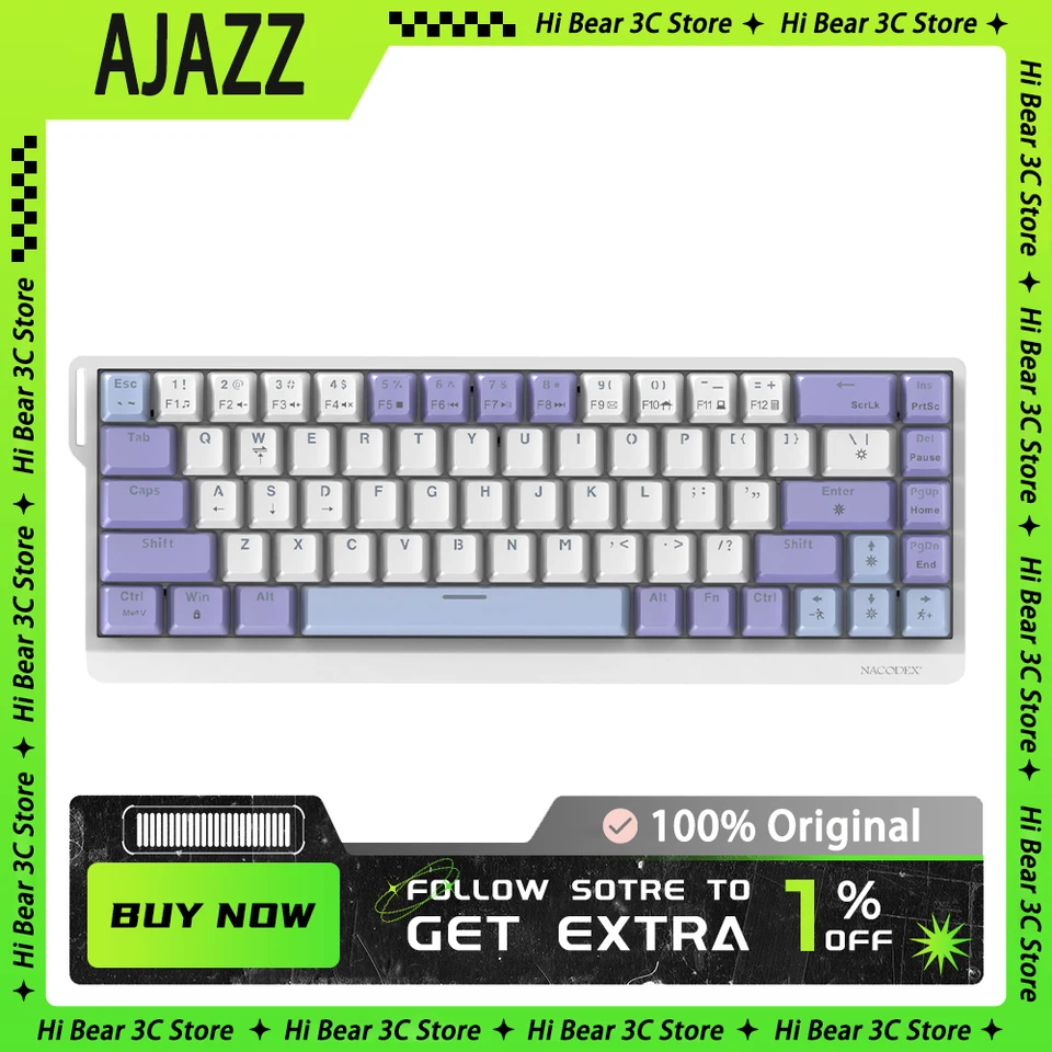 AJAZZ NK68 V2 Mechanical Keyboard Wired 68 Key Layout ABS Hot