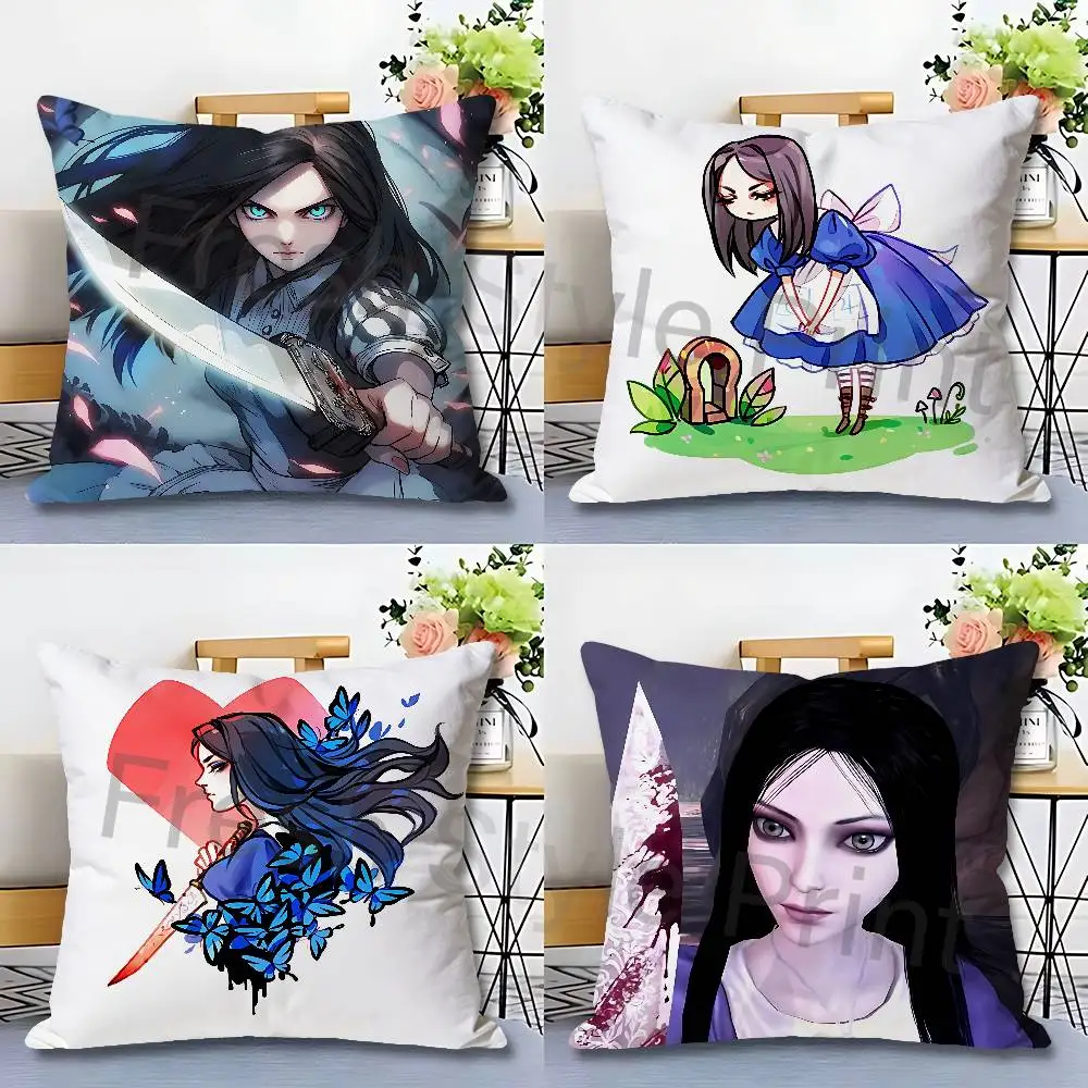 

A-Alice Madness R-Returnss-S Pillow Cases for Bedroom Living Room Sofa Home Decor Polyester Cushion Cover with Zipper