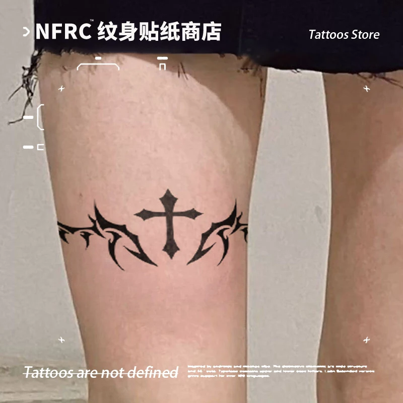 

Сексуальная очаровательная татуировка с крестом и травяным соком, наклейка для женщин и мужчин, водонепроницаемая временная татуировка на руку, поддельная татуировка для тела, очаровательная подарок, новинка 2025 г.