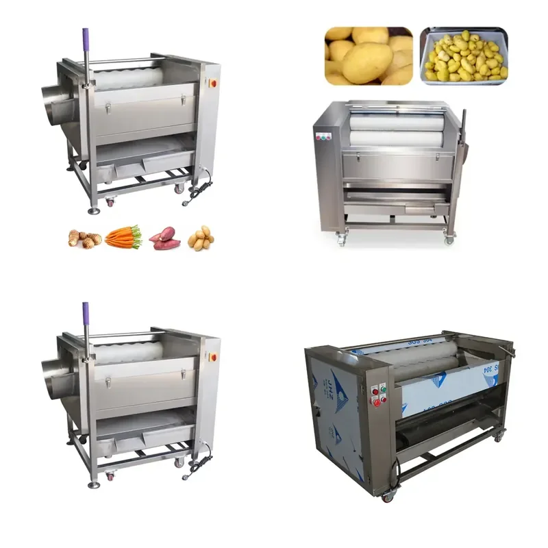 Commercial Carrot Cassava Potato Washing and Sweet Potato Peeling Machine for Vegetable Cleaning and Peeling Processing
