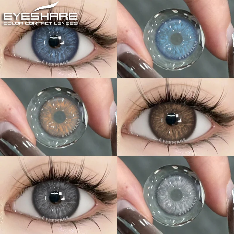 EYESHARE 1pair Colored Pupils for Eyes Green Eye Color Lenses Brown Natural Blue Eye Lenses High Quality Gray Lenses Soft Pupils