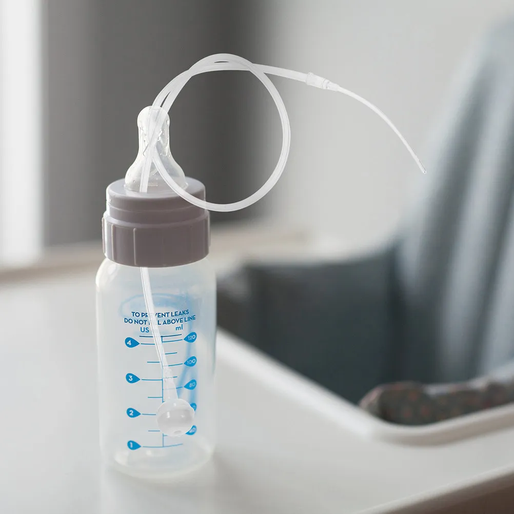 2Pcs Breastfeeding Assistance Tubes Flexible Nursing Supplement Pipe for Baby Bottle Milk Feeding Support Replacement