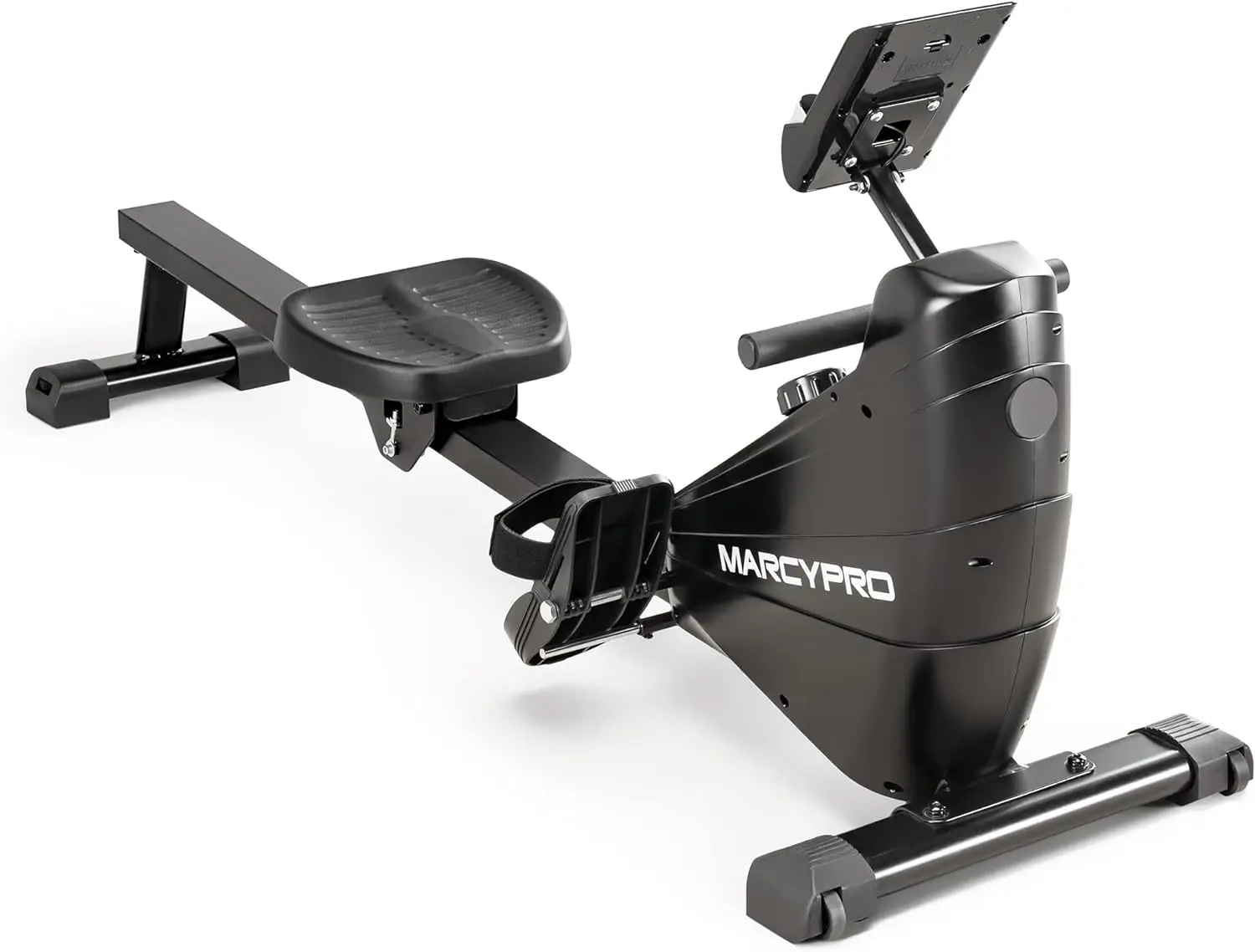 Compact 8-Level Adjustable Magnetic Resistance Rowing Machine with Transport Wheels