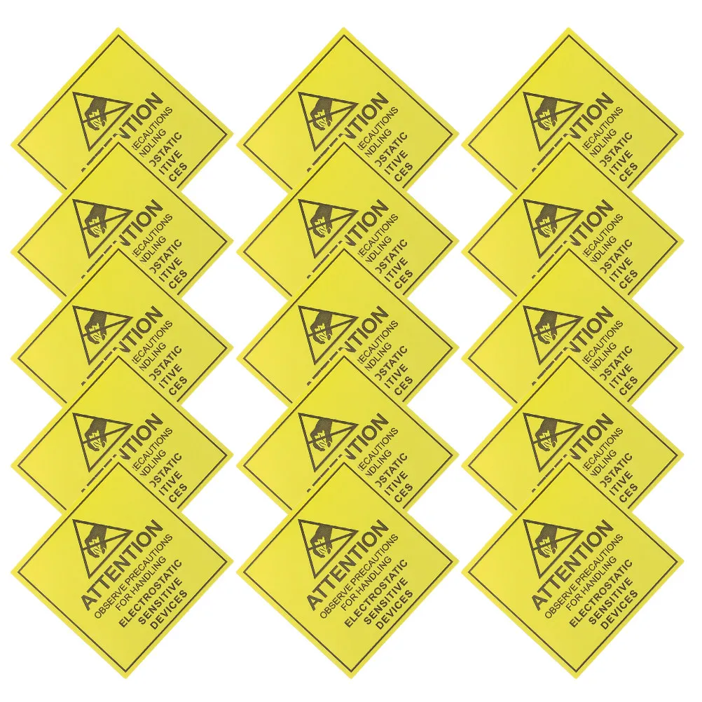 

200 шт. электростатических предупреждающих наклеек, антистатические этикетки, самоклеящиеся знаки безопасности для высоковольтных электрических инструментов