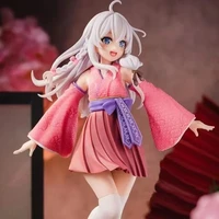 The Journey of Elaina Anime Figures Kimono Cheongsam Elaina Doll Action Figure PVC Model Collect Toys for Children Birthday Gift 4