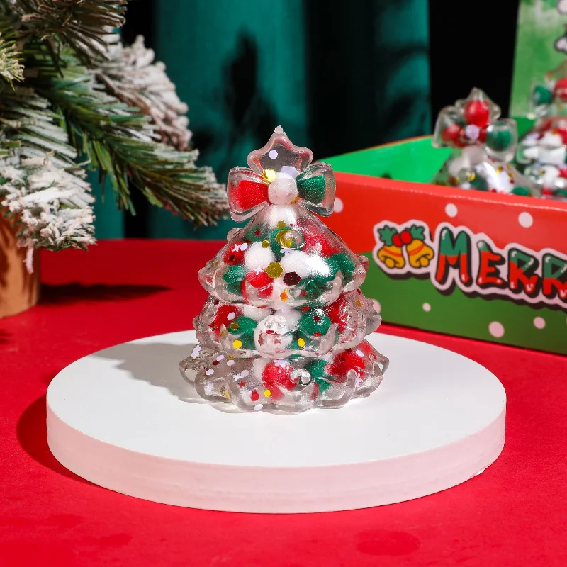 Juguetes para apretar con forma de árbol de Navidad, juguetes navideños suaves y bonitos para niños y niñas, juguete antiestrés, 1 Uds.