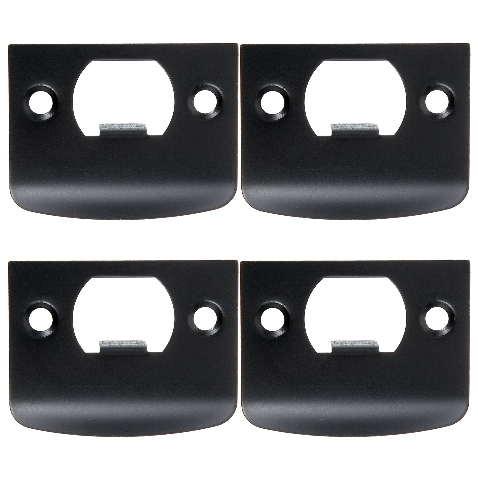 

4pcs Stainless Steel Strike Heavy-Duty Black D-Type Lock Latch Guide Plate For Door Lock Alignment Security Reinforcement