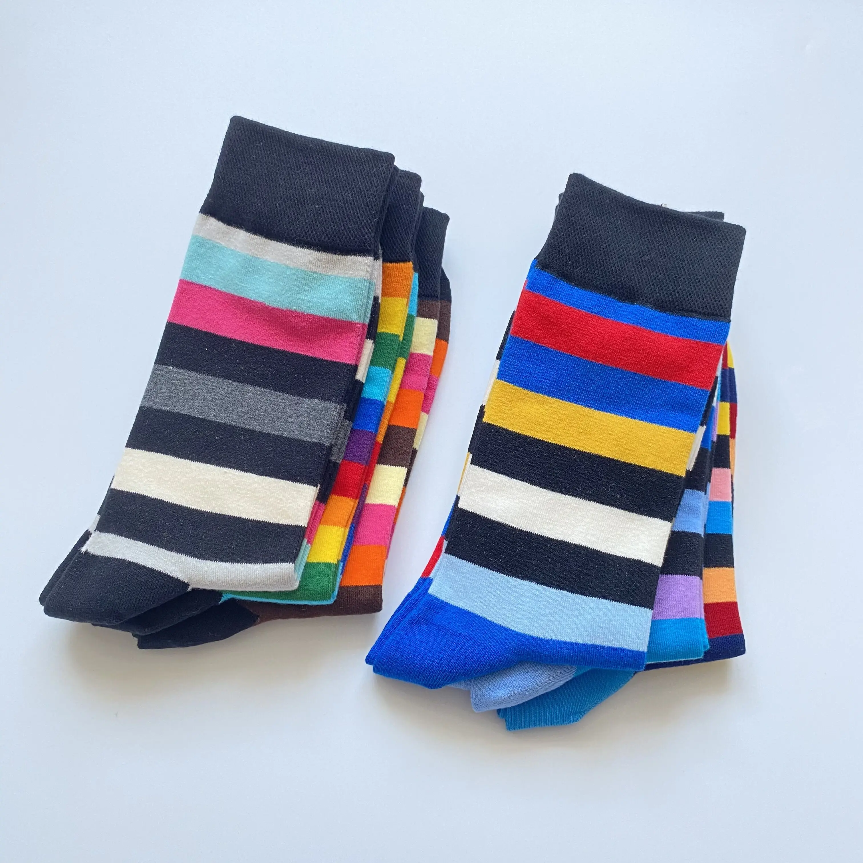 Colorful Mid-Calf Socks for Men\'s Fun Set Dress Socks, Perfect for Casual Wear