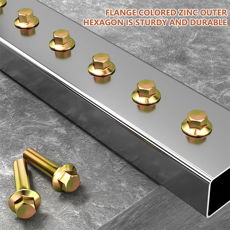 521 pezzi, combinazione di bulloni in zinco colorato M6 M8 M10, elevata durezza, antiossidazione