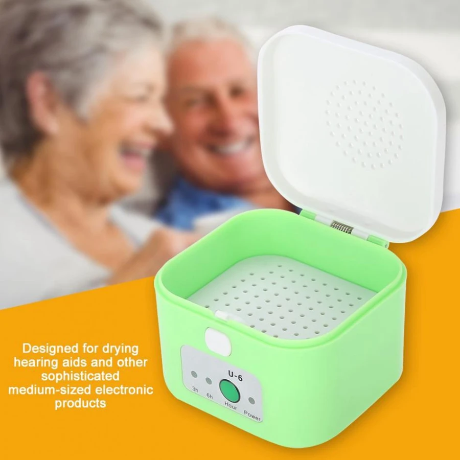 Deshumidificador de audífonos eléctrico, caja de secado USB, caja secadora de audífonos a prueba de humedad, protege el cuidado de la salud del oído