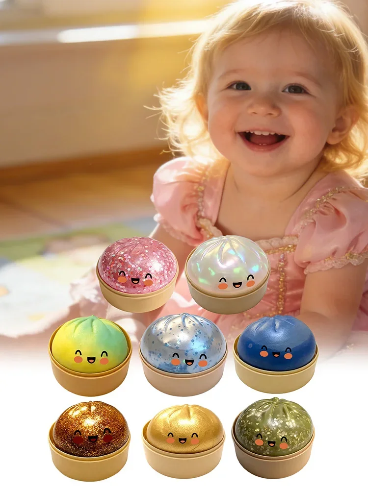 Simulation Dumpling Pressure Ball Slow Rebound Soft Pinch Decompression Toy Office Home Decor Children Adults Birthday Gifts image 2