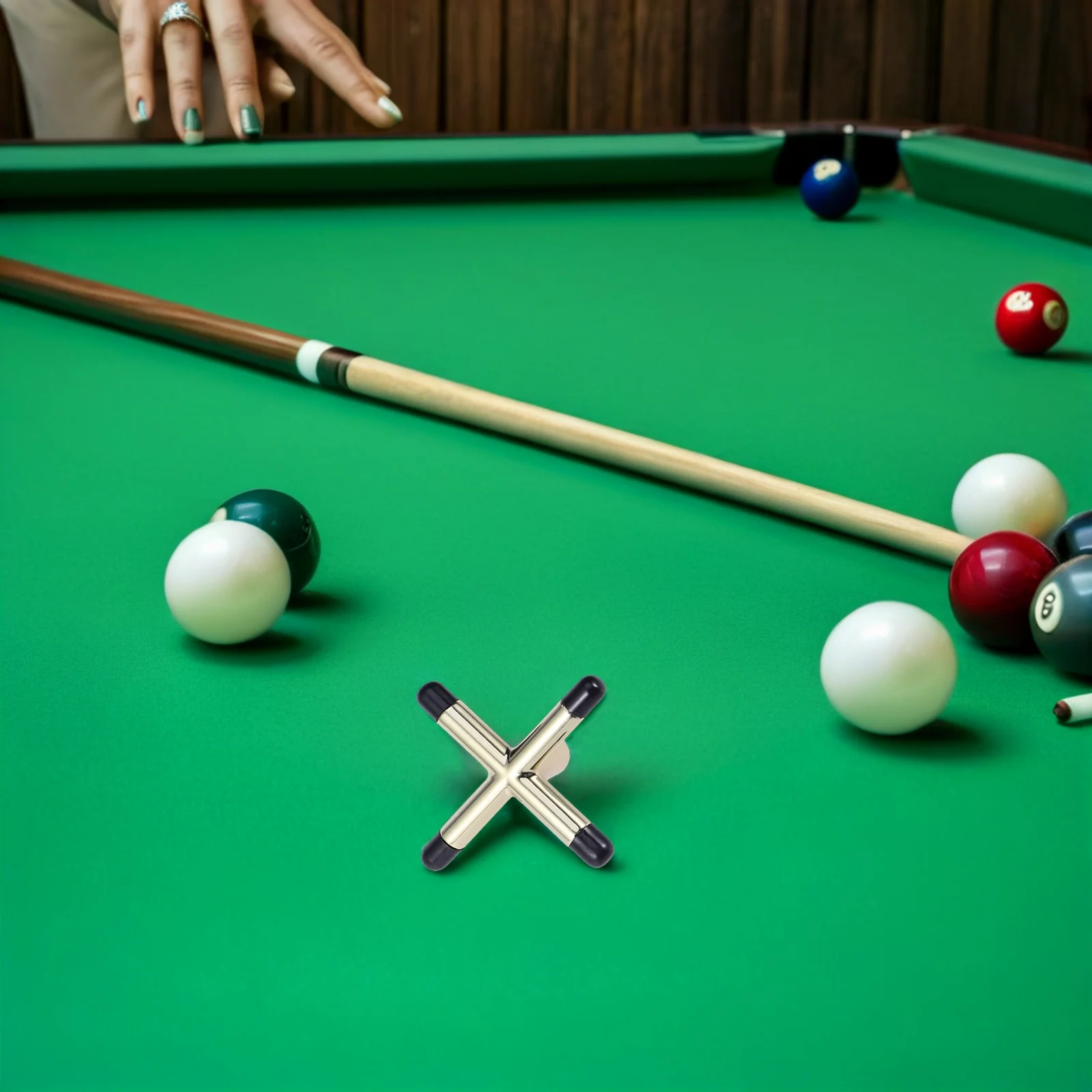 

3Pcs Cross Bridge Heads Billiard Cue Bridge Anti-Slip Rest Pool Cue Stick Replacement Snooker Table Accessories