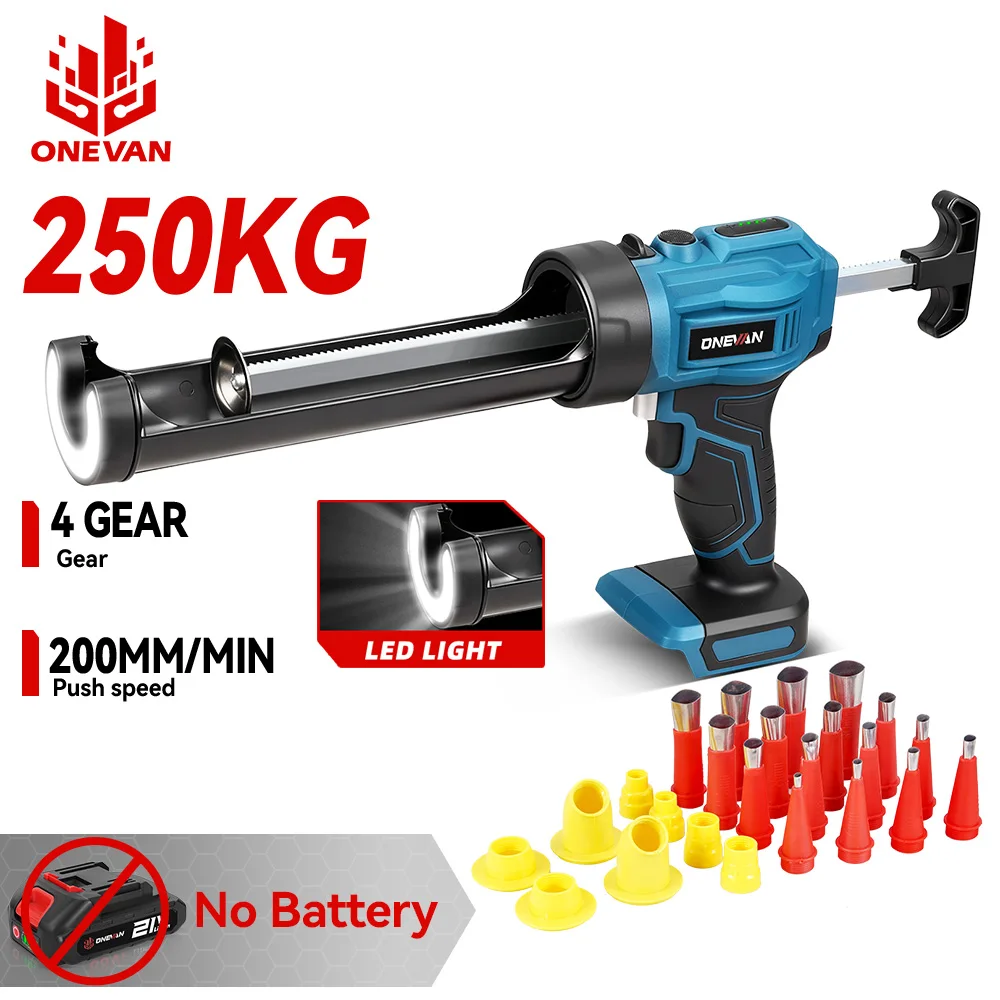 

ONEVAN 4 шестерни электрический пистолет для уплотнения беспроводной настенный лестничный ремонт трещин многофункциональные электроинструменты для Makita 18 В аккумуляторный штифт