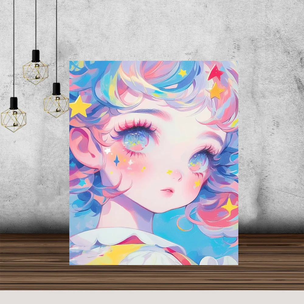 5D Dream Girl Diamond Painting Cartoon Beautiful Portrait Sticker Diamond Embroidery Handmade DIY Mosaic Home Decoration Gifts