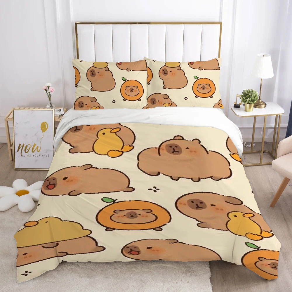 Capybara Cover Double Comforter Bedding Sets Bedding Set Duvet Cover Queen Comforter Sets Quilt Pillowcase Quilt Cover Set