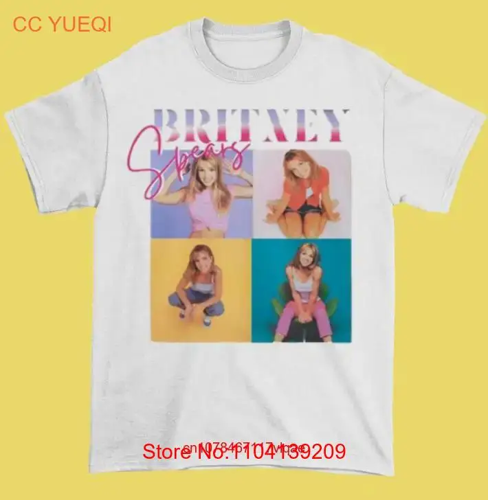 Britney Spears T Shirt 90s Colletion Music White  long or short sleeves