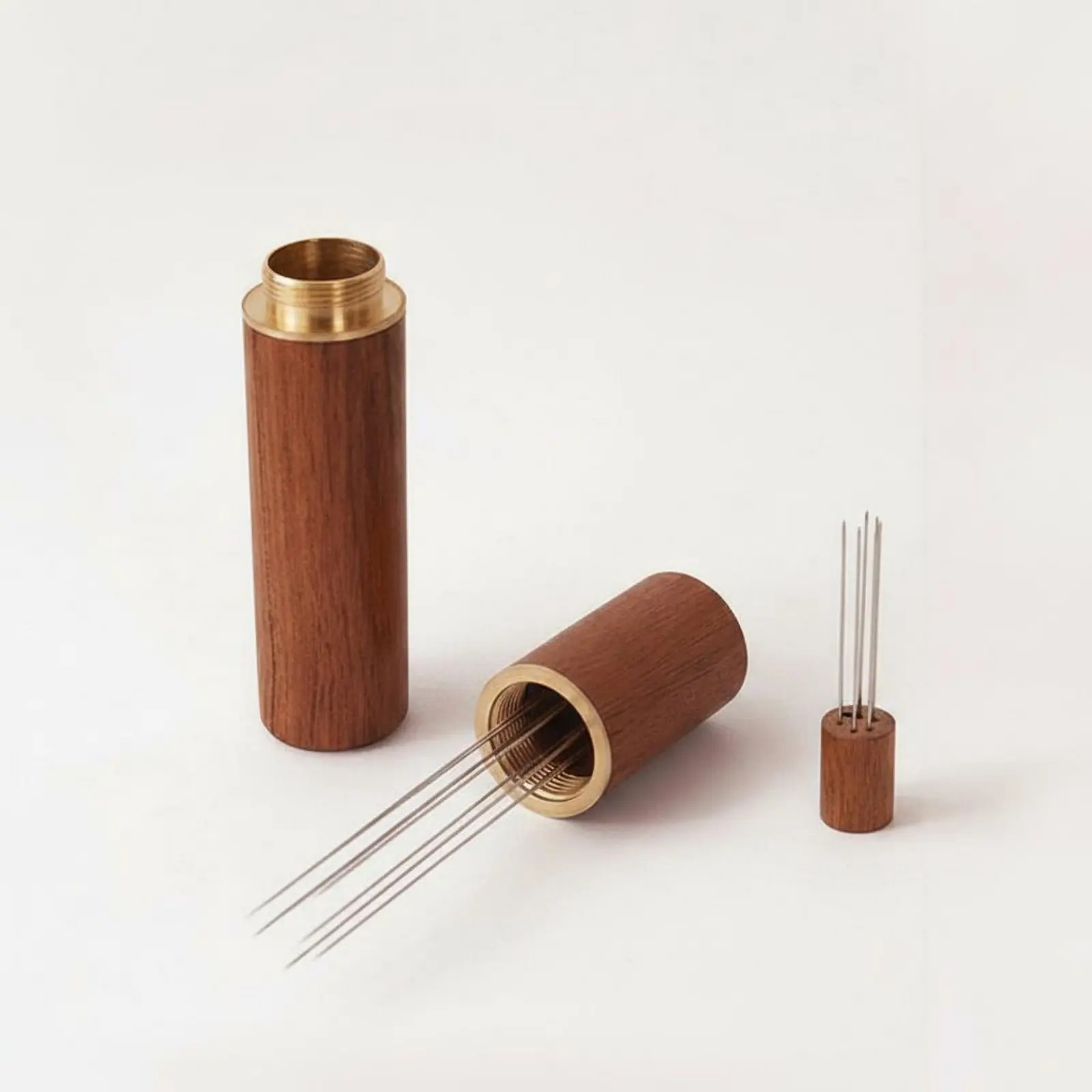 

WDT Tool With Storage Container Coffee Pin Distributor Espresso Distribution Tool Minimizes Uneven Extraction Coffee Grounds