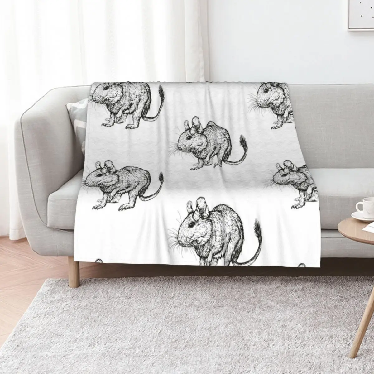 

Degu Throw Blanket Soft Luxury Designer Bed linens manga Blankets