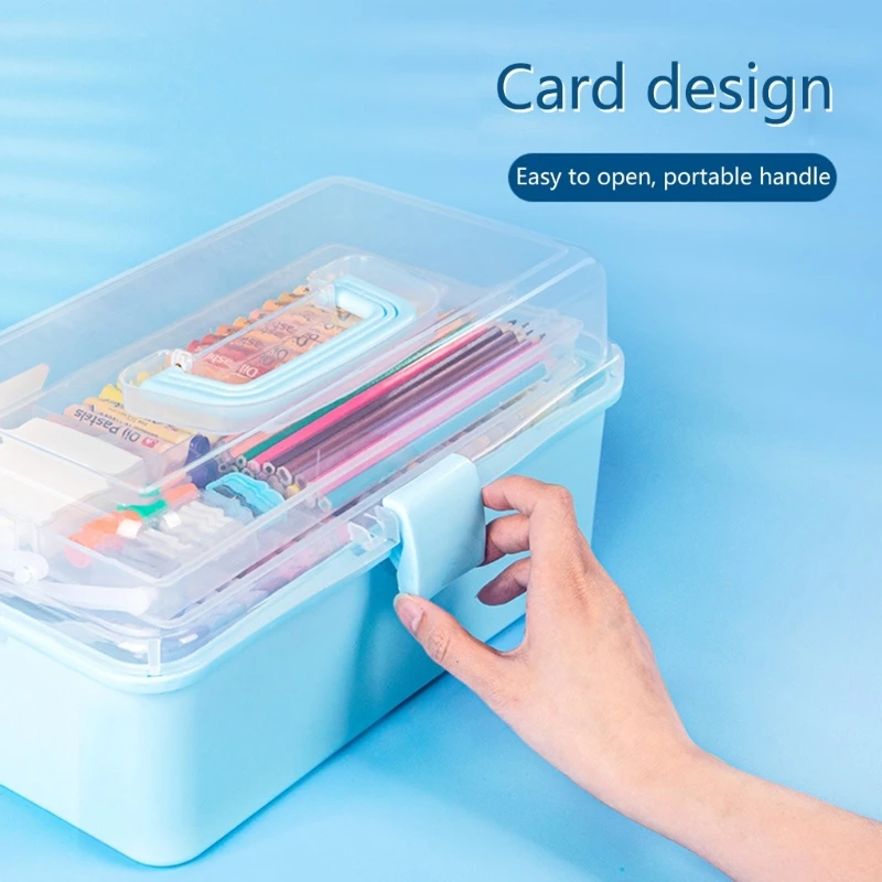 

First-Aid Box 3 Layers Storage Box Dust-Proof Storage Storage Case