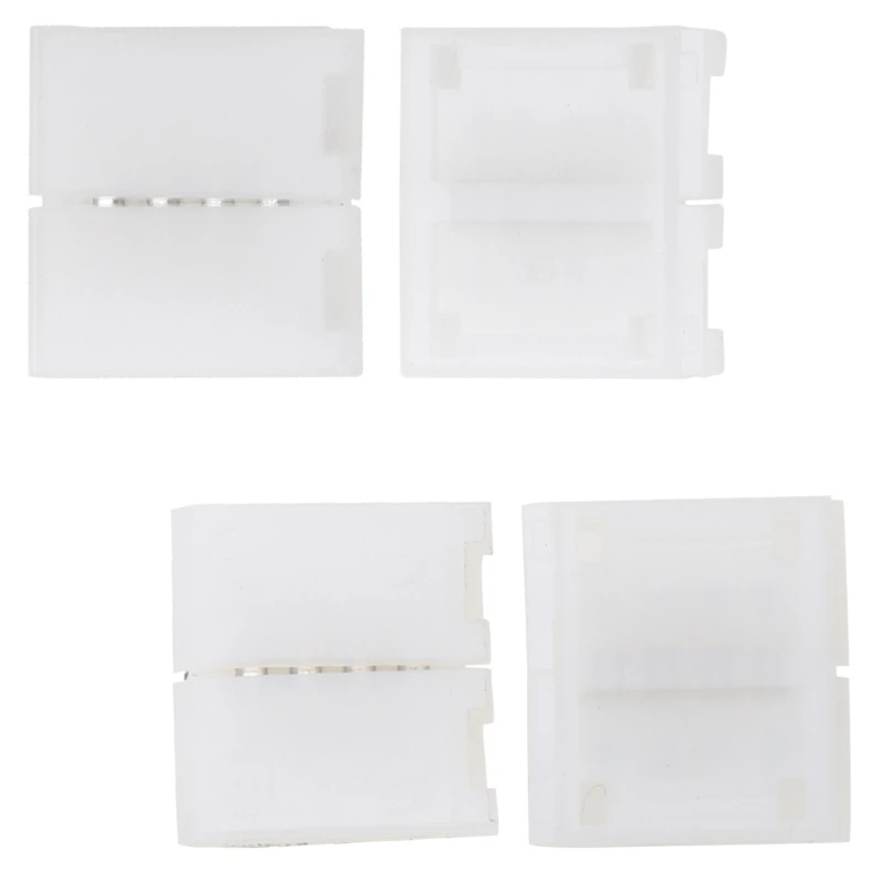 Solderless Clip-on Coupler Connector 4 Pin 10mm For 5050 RGB LED Strip Light Drosphip