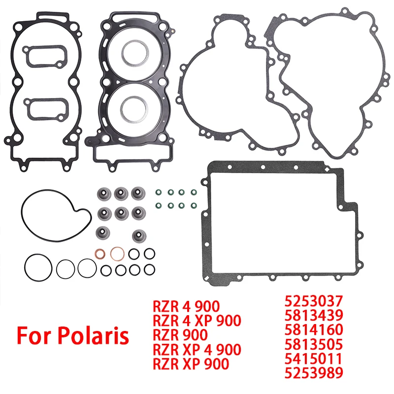 5253037 Motorcycle Engine Full Cylinder Head Complete Overhaul Gasket Mat 5813439 For Polaris RZR 4 900 RZR900 XP900 5814160