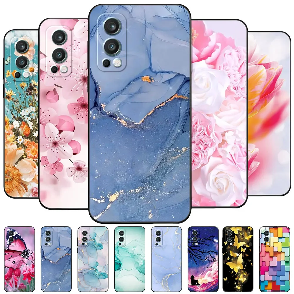 Case For OnePlus Nord 2 5G Coque Nord N100 TPU Soft Silicone Phone Funda For Oneplus Nord2 5G Back Cover Cool Bumper Para Marble