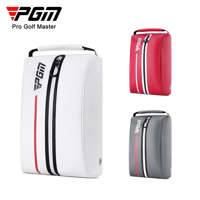 pgm-golf-shoe-bag-water-resistant-nylon-lightweight-portable-golf-shoes-storage-tote-bag-breathable-vent-xb006