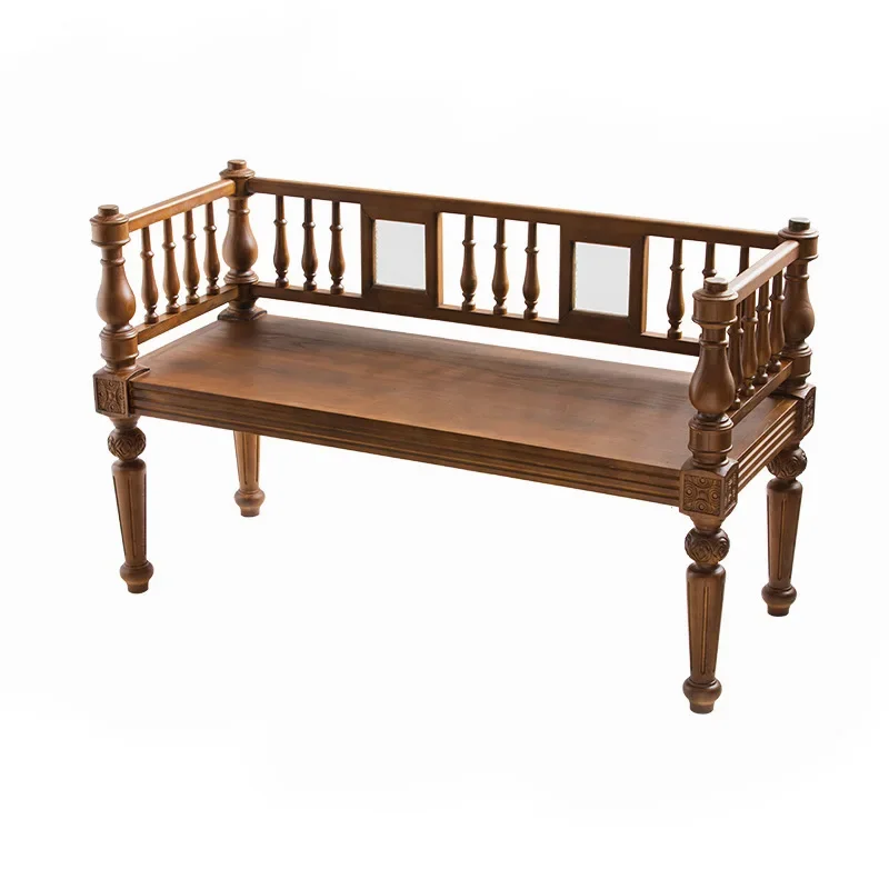 

Vintage Bench Medieval Bench Double Chair Home Dining Room Living Room Bedroom Chair Cafe Entrance Chair