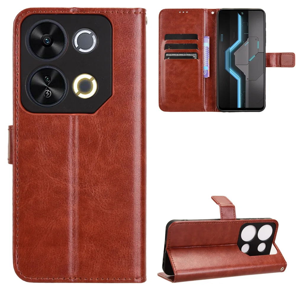 For Itel P65 Luxury Leather Flip Wallet Phone Case For ITEL P65 4G P671L P 65 Case Stand Function Card Holder