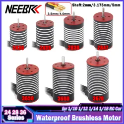 2430 2435 2838 2847 3650 3660 3670 Waterproof Brushless Motor for 1/12 1/14 RC Car Racing Off-Road Wltoys 144001 Traxxas Redcat