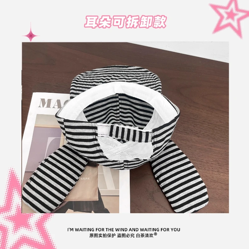 Niche Design Cute Rabbit Ears Baseball Cap Y2K Spring and Autumn Travel Fashionable Versatile Personalized Women's Hats