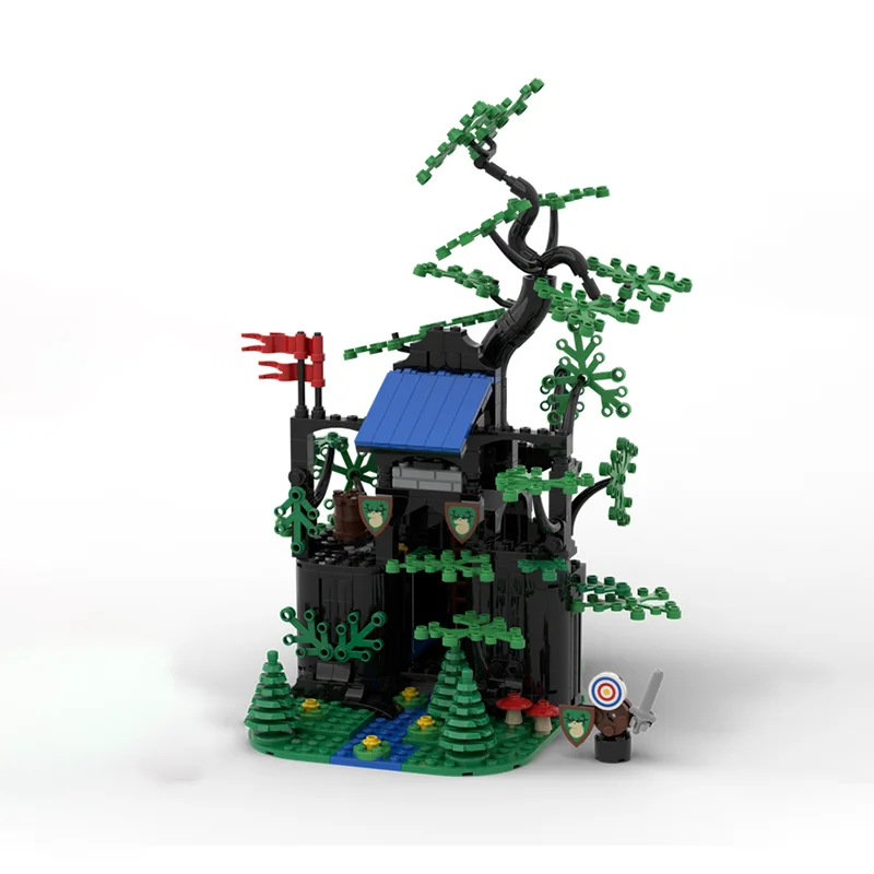 모크 빌딩 블록 모듈형 폐탑 및 대형 오크 훈련 캠프 기술 블록 크리스마스 DIY 장난감 건설 선물