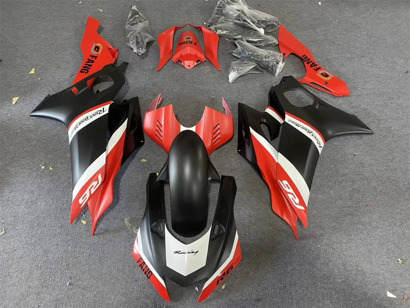 

Motorcycle fairing fits YZF-R6 17-22 YZF600 2017 2018 2019 2020 2021 2022 Body fairing Black red White motorcycle