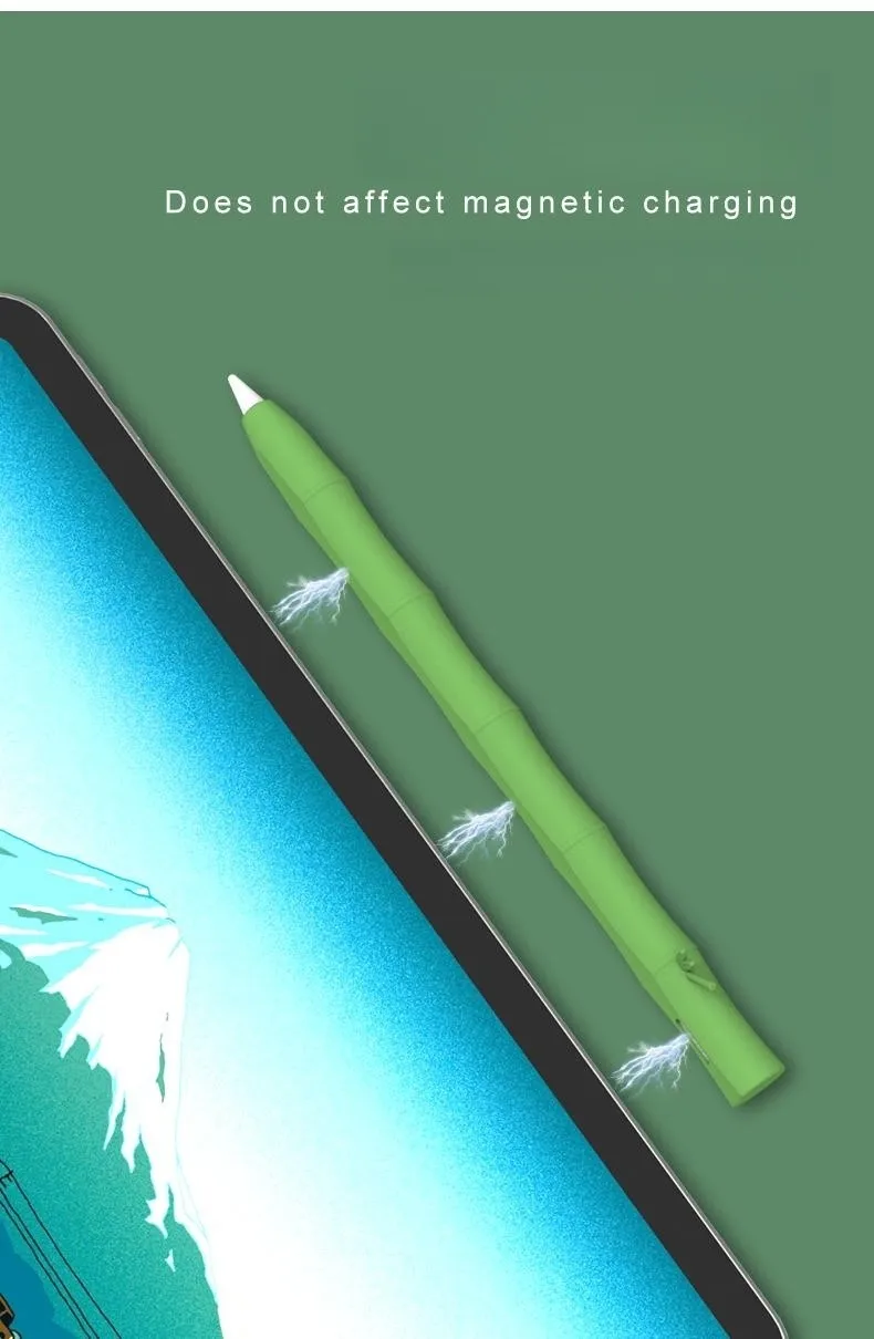 Federmäppchen für Apple Pencil Pro und Pencil 2. und 1. Generation, Tablet-Stylus-Schutzhülle, weiches Silikon, stoßfest – Detail 7