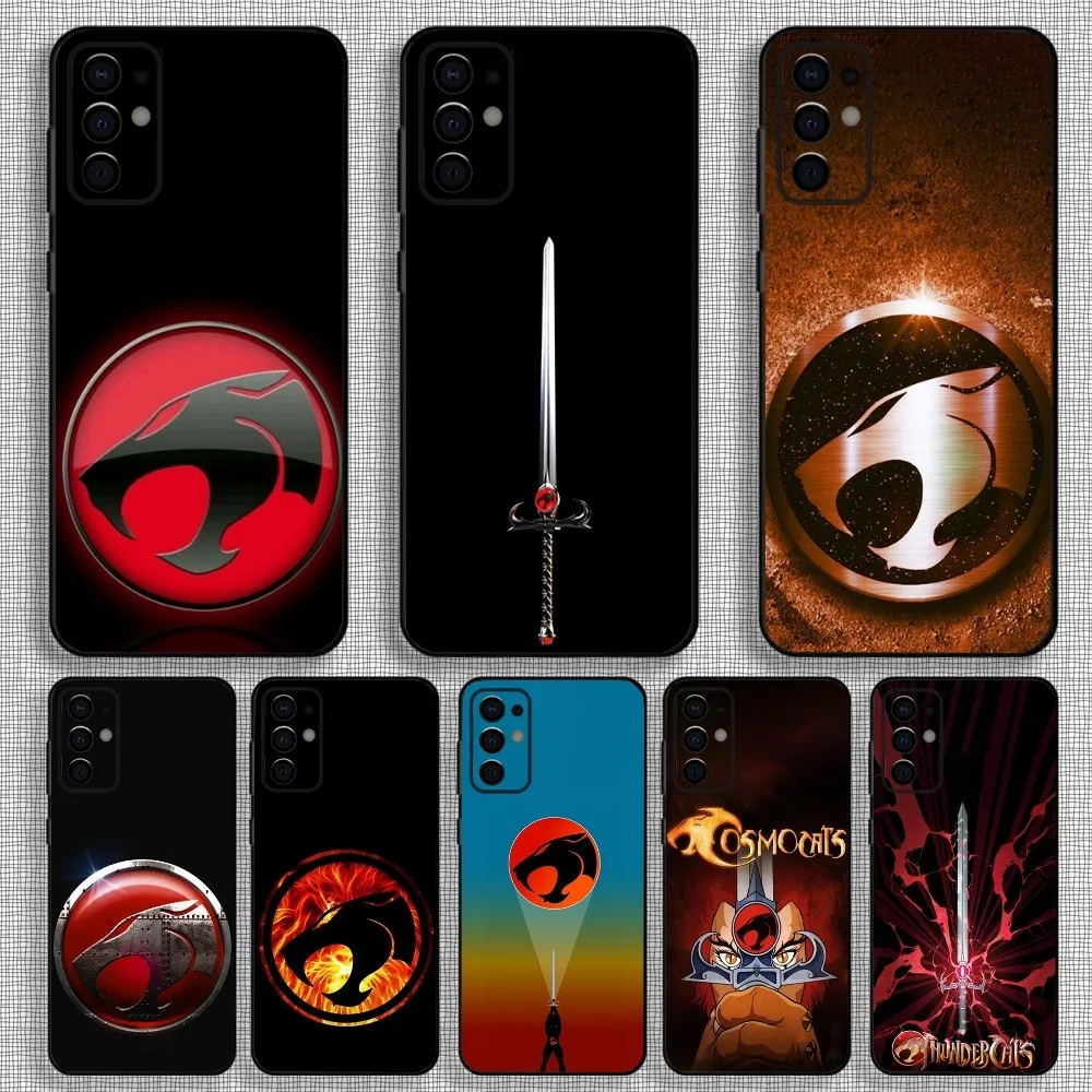 

Cartoon T-ThunderCats Phone Case For Samsung S24,S21,S22,S23,S30,Ultra,S20,Plus,Fe,Lite,Note,10,9,5G Black Soft Cover