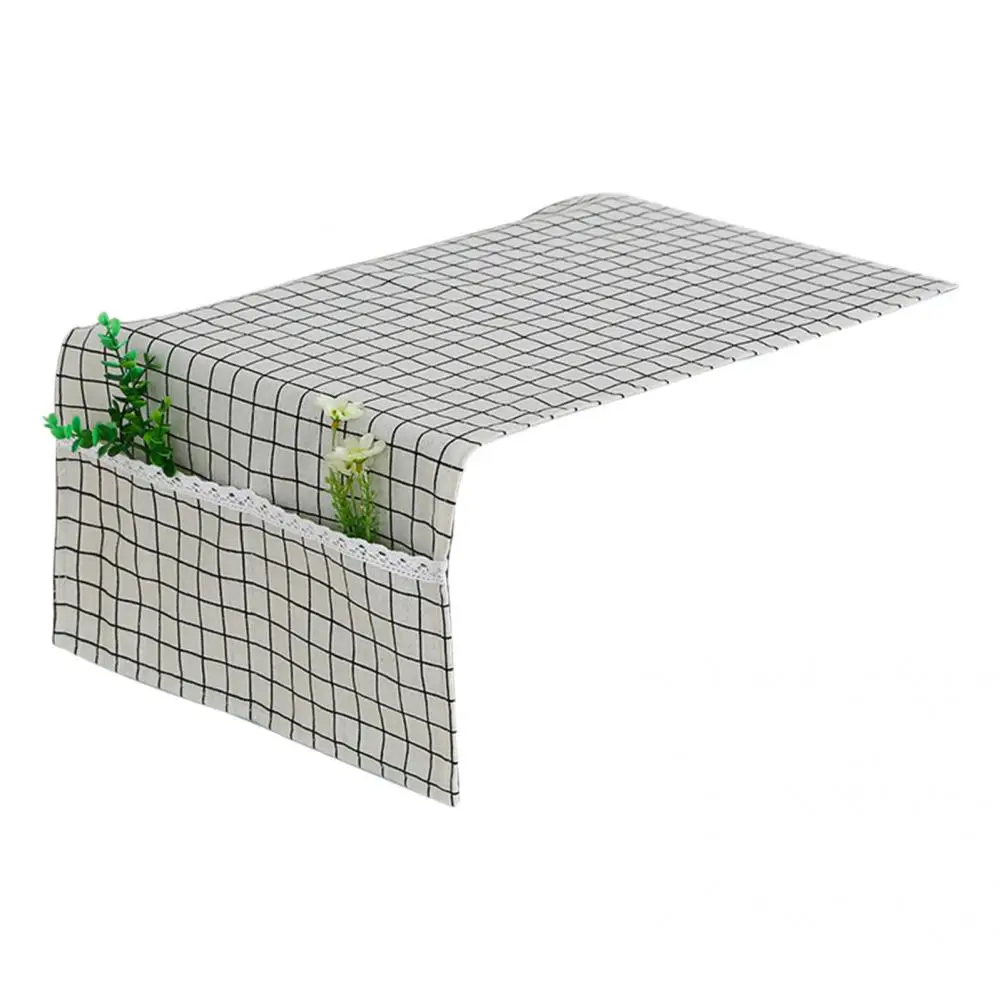 Microwave Top Cover Useful Machine Washable Microwave Protector Cotton Flax Microwave Cloth