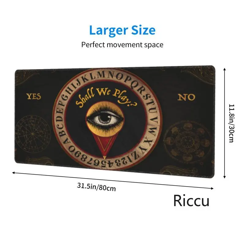 Anime Gamer HD Large Custom Desk Mats Keyboard Pad Ouija Board Gothic Soft Laptop Anti-slip Office Mice Pad XXL Desktop Mousepad