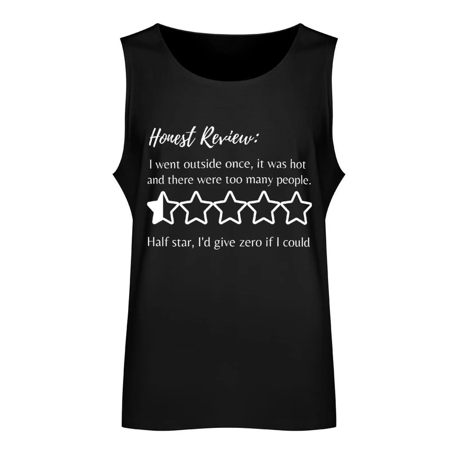 Honest Review Went Outside Half Stars Tank Top vest men bodybuilding t-shirt t-shirts man men gym