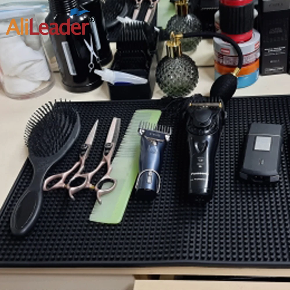 Barber Salon Non-Slip Mat Hairdressing Scissors Combs Clippers Tools Pad Rubber Bar Mat Coffee Maker Countertop Spill Mats Bar