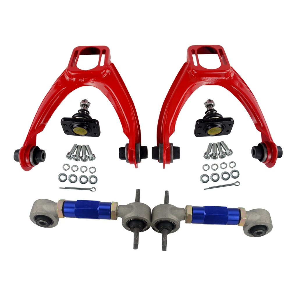 Hypertune - FRONT UPPER CONTROL ARM TUBE CAMBER KIT FOR 96-00 CIVIC  LX DX EK EJ TUBULAR + 92-00 Adjustable Rear Camber Arms