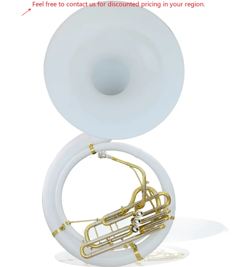 Chave Bb de fibra de vidro de 3 pistões Sousaphone CRSP-207