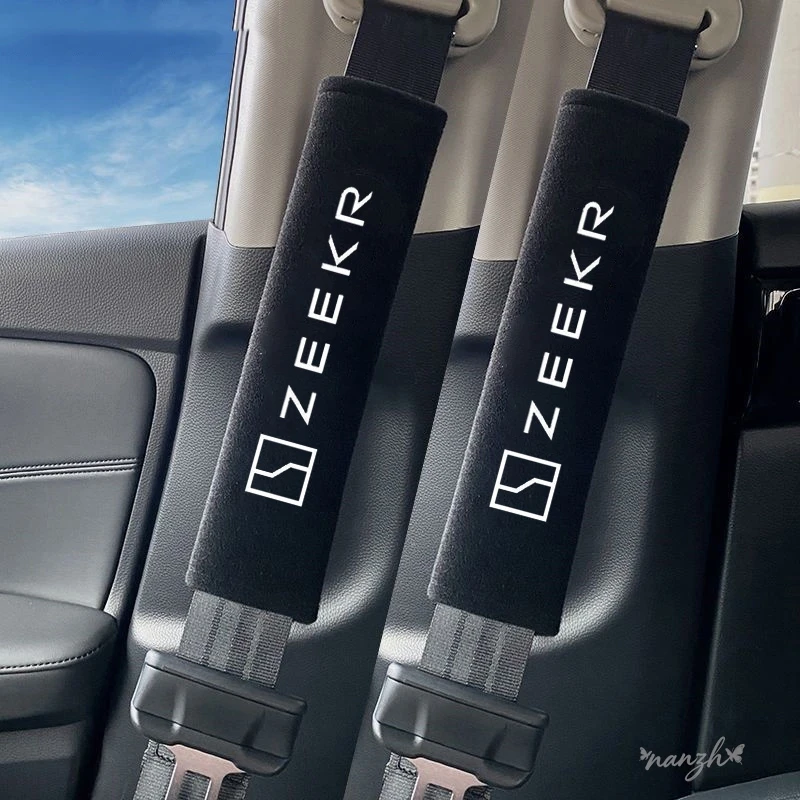 

2pcs Car Seat Belt Cover Styling Cotton Safety Shoulder Protector Accessories for Zeekr 001 X 2021 2022 2023 for ZEEKR 001 009