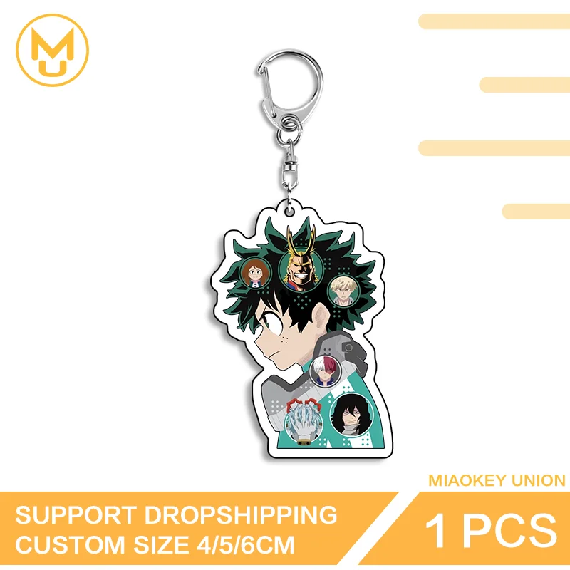 Izuku Midoriya Attractive Double Sided Acrylic Keyring Interesting Hot Selling Unique Simulated Simplicity Key Ring Accessory