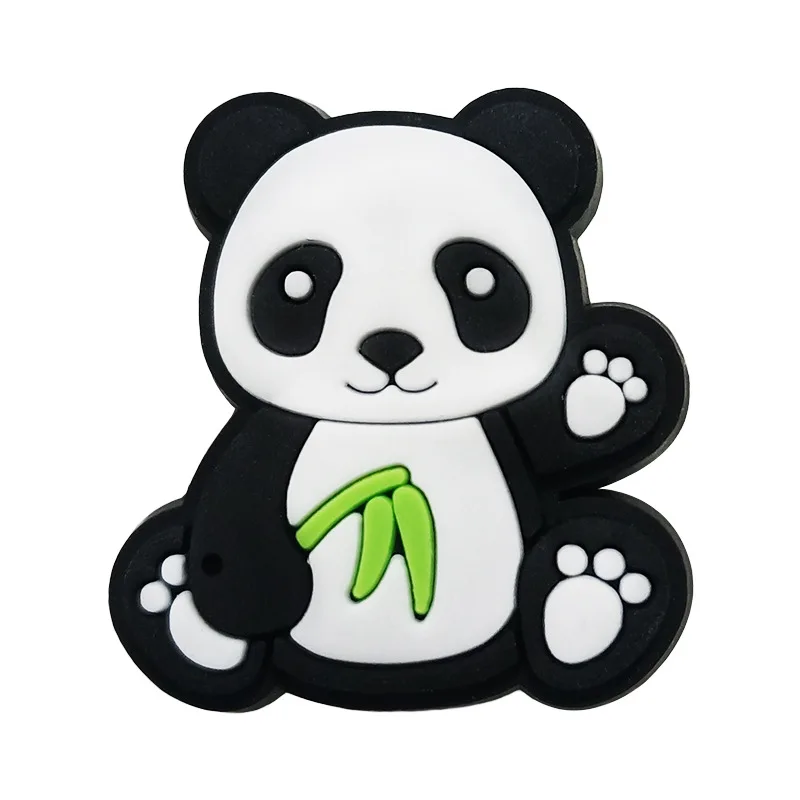 Simpatici animali Panda Lion ciondoli per scarpe per Crocs accessori Charms zoccoli Bubble Slides scarpa decorazione per scarpe fai da te regalo per feste per bambini