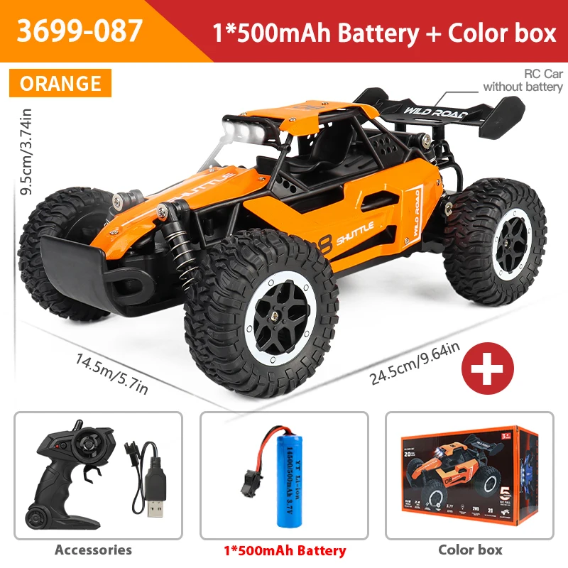 1:16 Hoge snelheid off-road legering RC auto's Politie Truck Jeep met muziekgeluid en LED-verlichting 2.4G Afstandsbediening Auto's Buitenspeelgoed