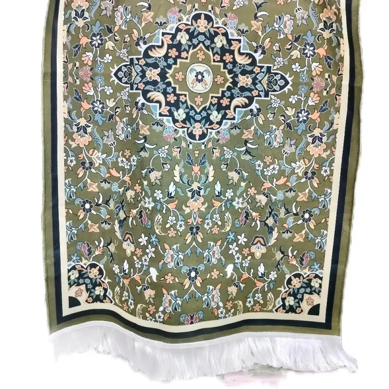 VIKAMA Retro Persian Style Prayer Mat Foldable Islamic Travel Mat Ramadan Hajj Muslim Prayer Carpet