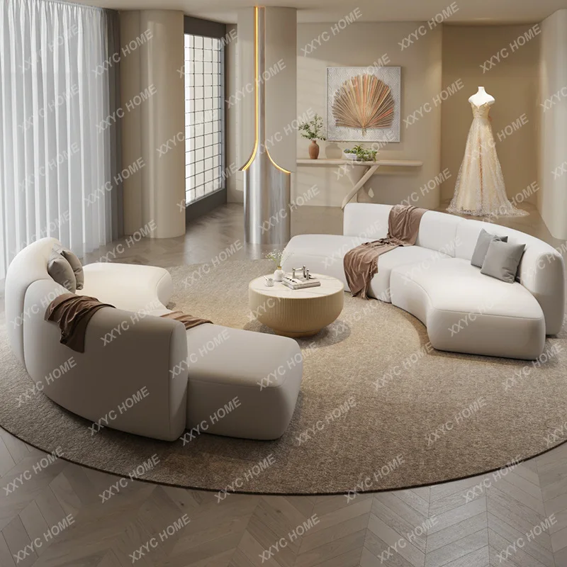 

Полукруглый изогнутый диван для гостиничного лобби, зоны отдыха, салона красоты, роскошный диван для переговоров и приема гостей.